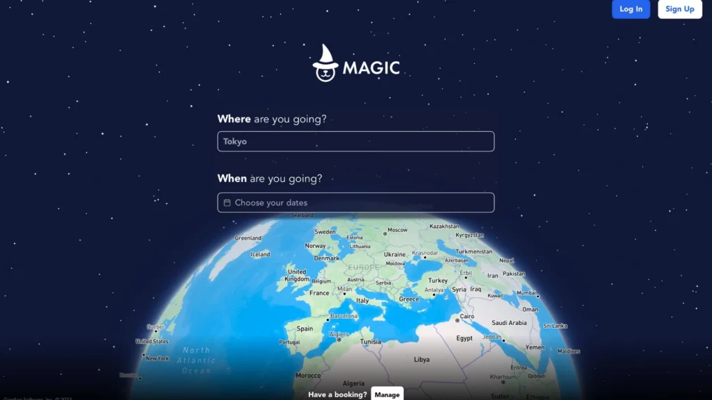 Magic-travel-ai-homepage